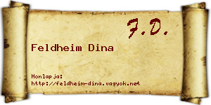 Feldheim Dina névjegykártya